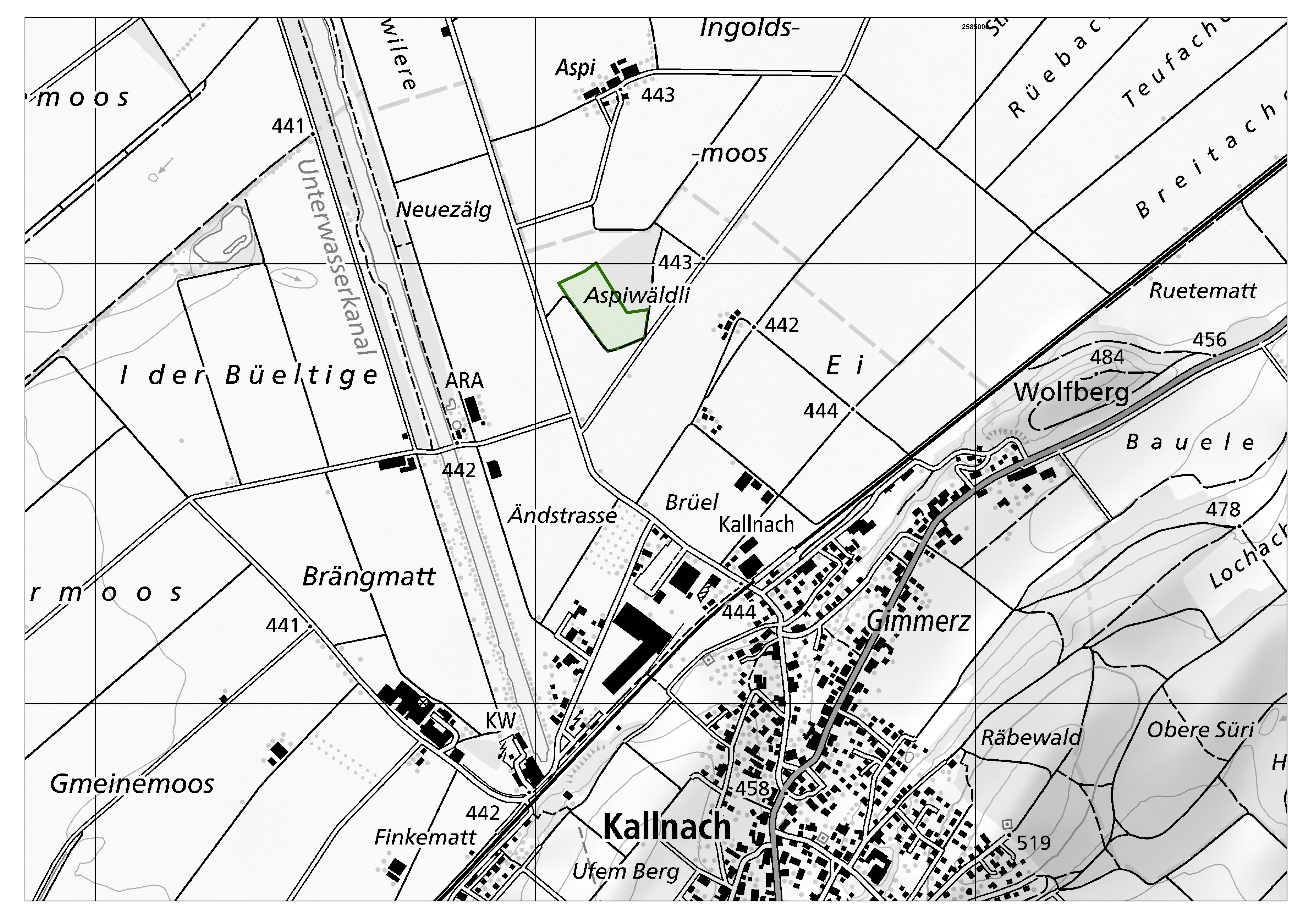 Karte Aspiwäldli